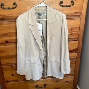 Zara beige boyfriend blazer